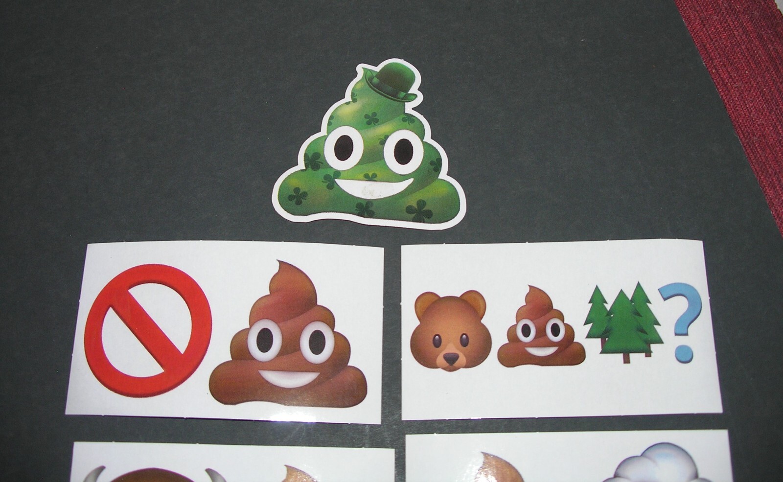 Lot of 7 -POO POOP Emoji Sticker / Decal