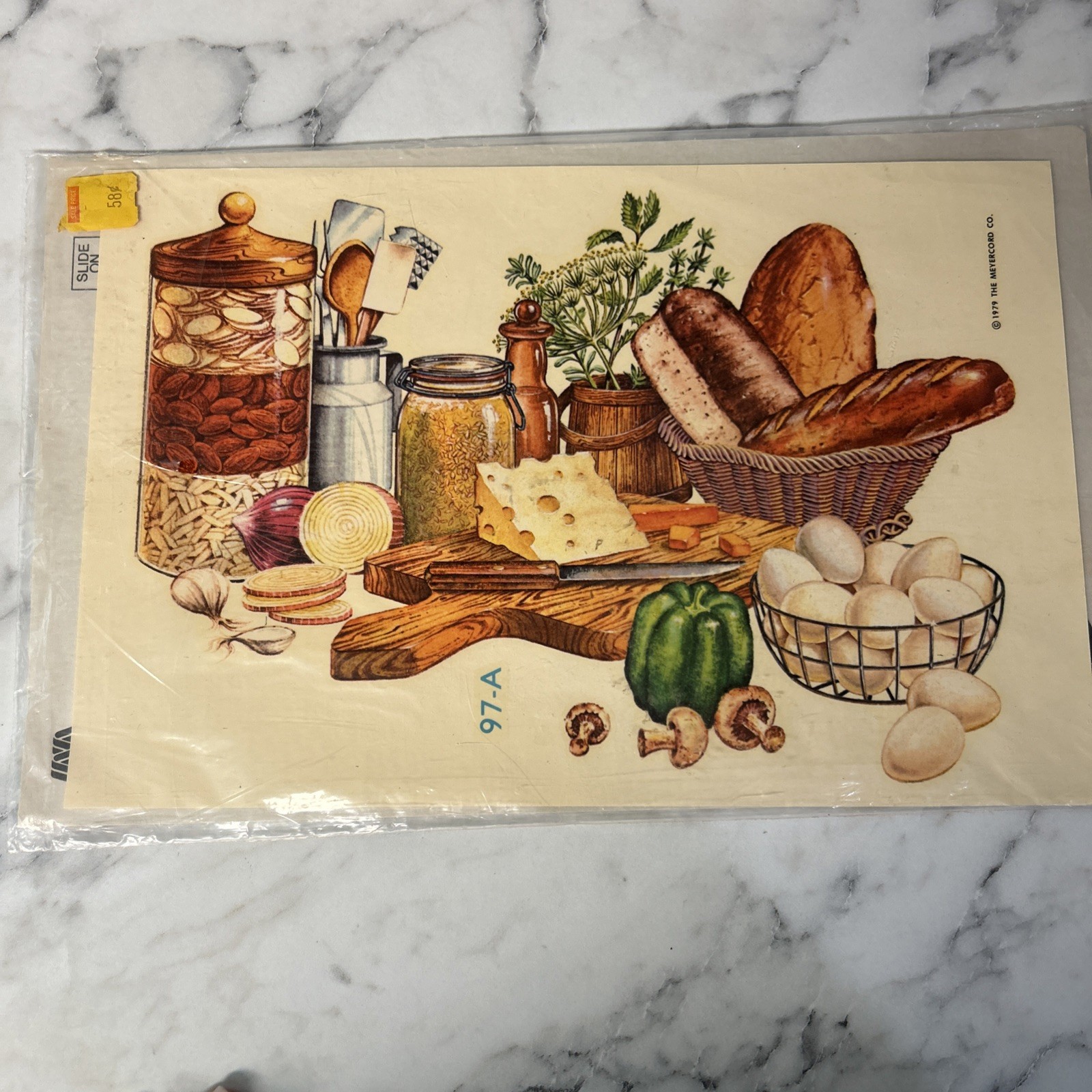Vintage Meyercord Decals Lot Grain And Vegetables Retro Kitchen Decor Restaurant