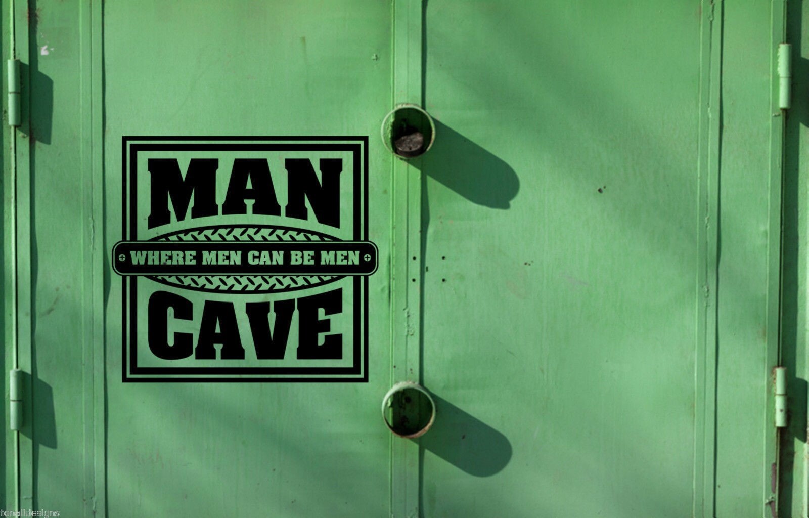 MAN CAVE where men can be men vinyl sticker decal wall door garage home bar gym