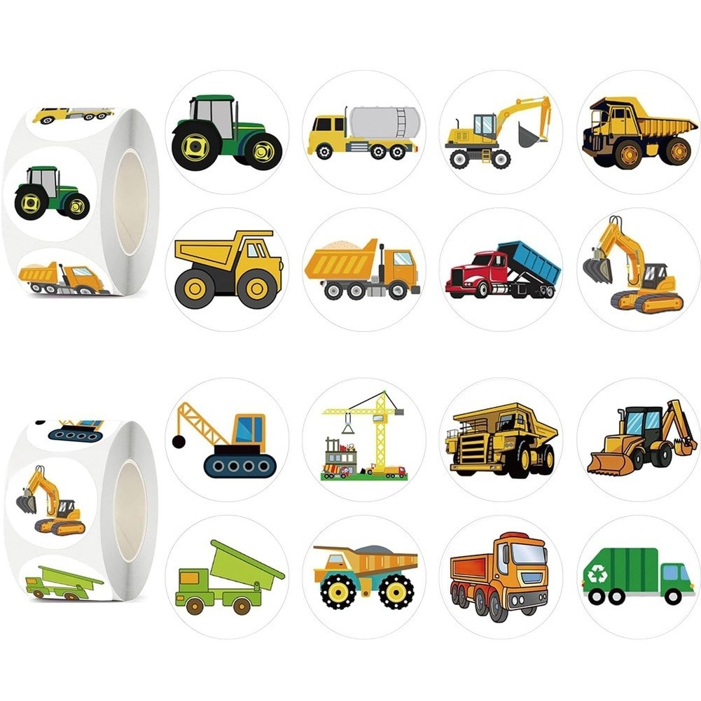 500 Pieces Sticker Labels for Toy Cars Vehicles Decoration Roll Easy to Peel