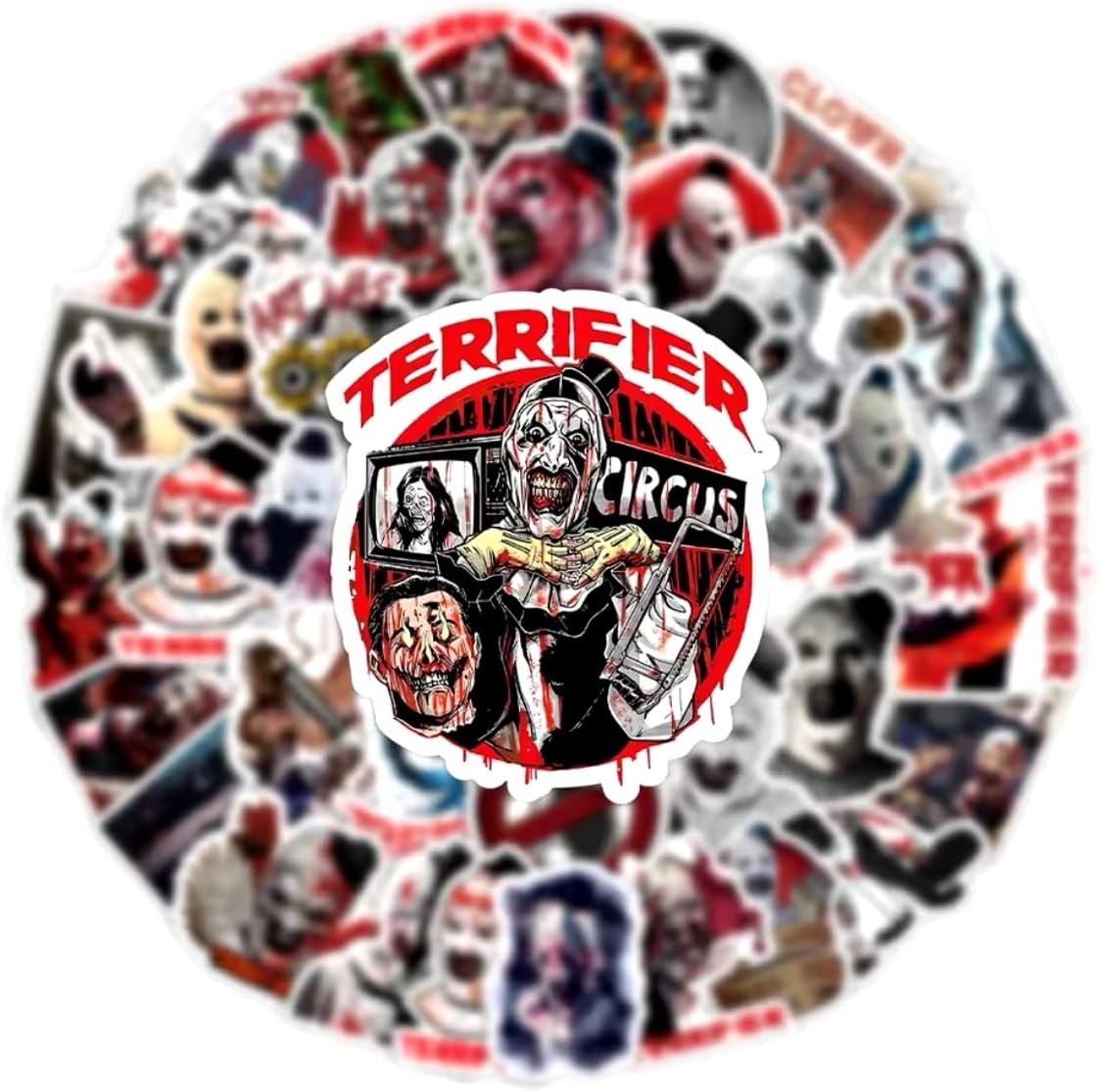 Art The Clown Terrifier 50 Sticker Lot Stickers Horror Creepy Scary Gore Bloody