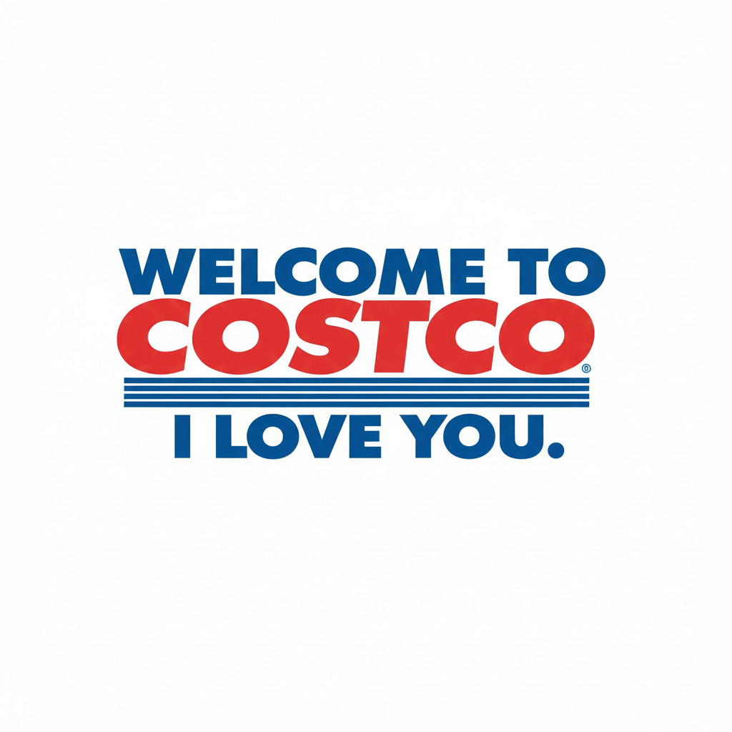 Welcome to Costco Wall Decal – I Love You Idiocracy Quote – Funny Vinyl