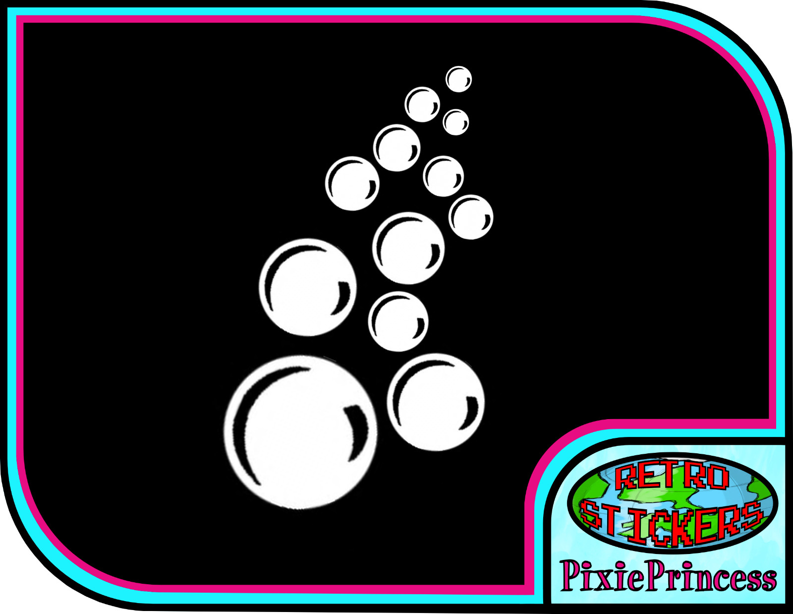 Bubbles A Vinyl Stickers Wall Bathroom Shower Window Mirror Home Tile Art Decal