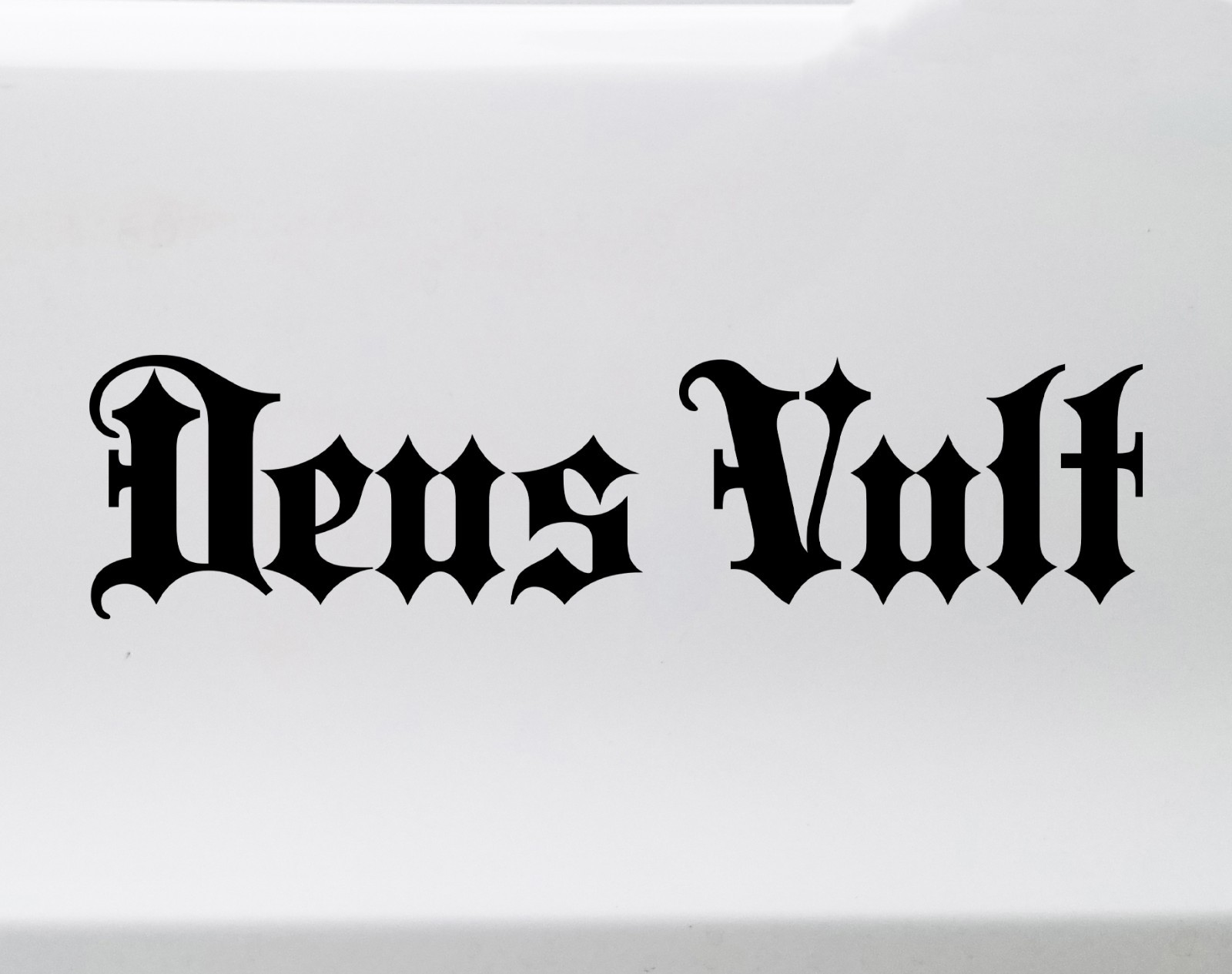 Deus Vult God Wills It Medieval Script Sticker Decal Vinyl Christianity Roman