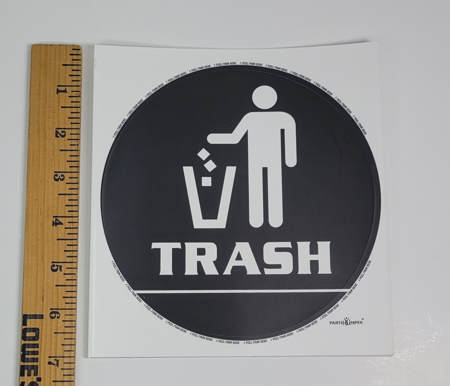 Trash Sticker Lot Of 7 Symbol Sticker Decal Garbage Can Approx 6inx6in