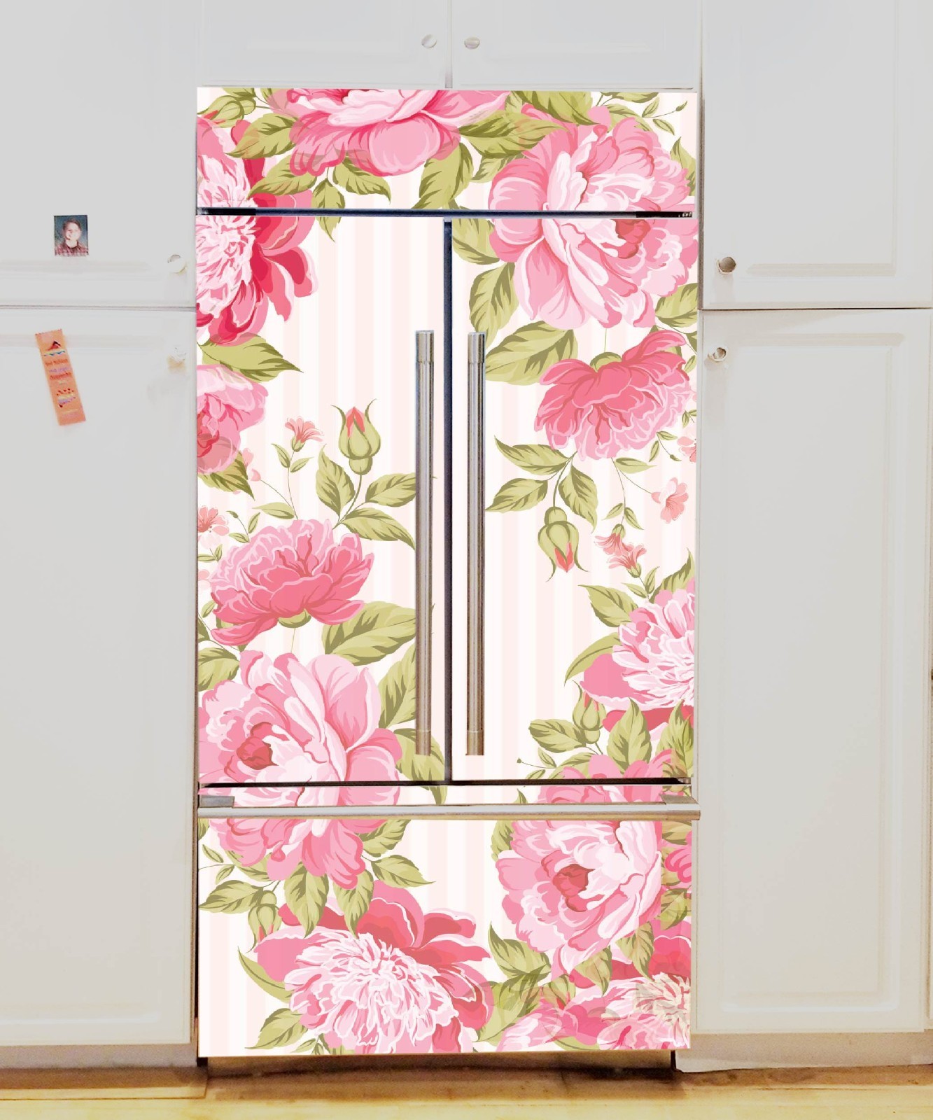 Geometric Design Fridge Wrap Refrigerator Decal