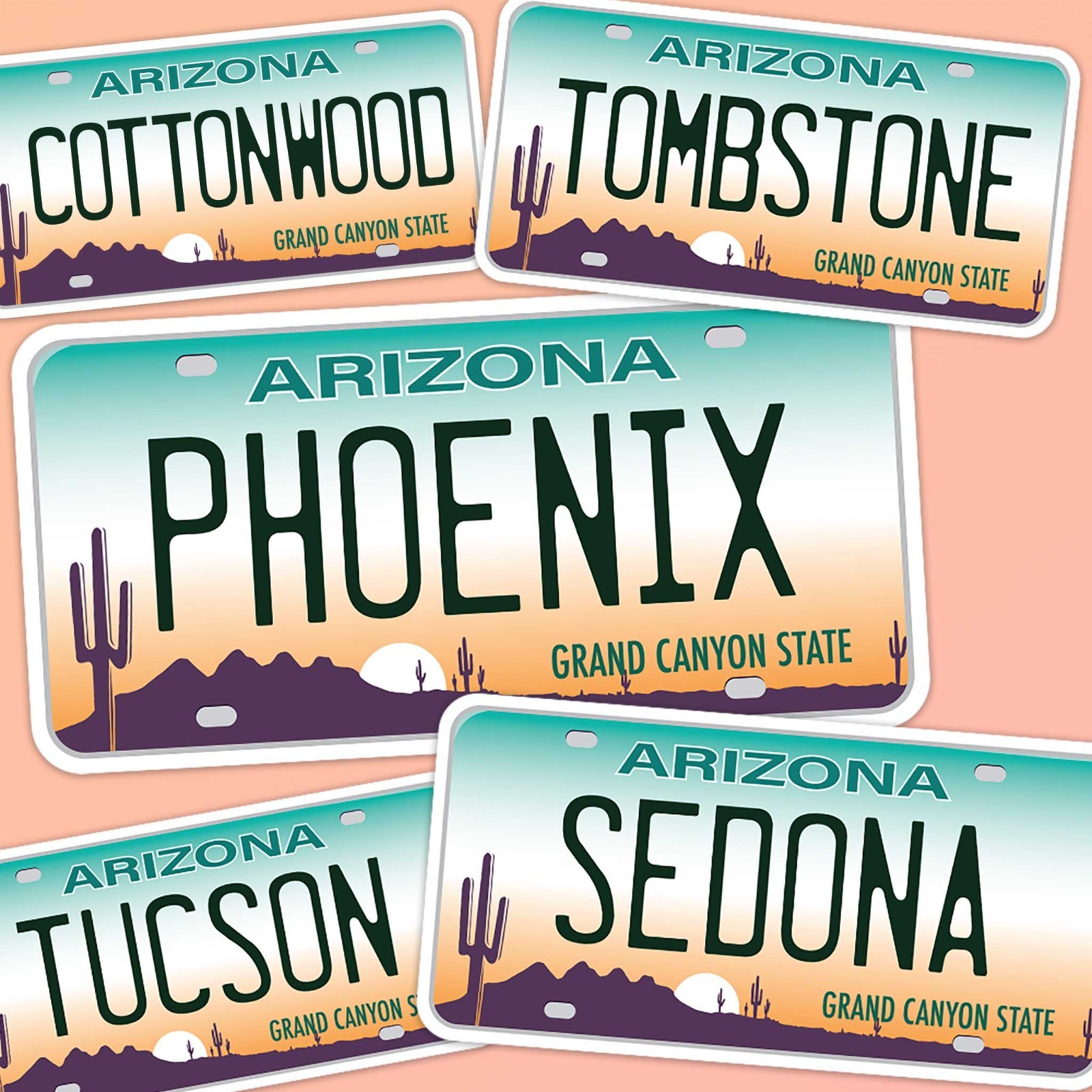 Arizona License Plate Stickers – Choose Your AZ City