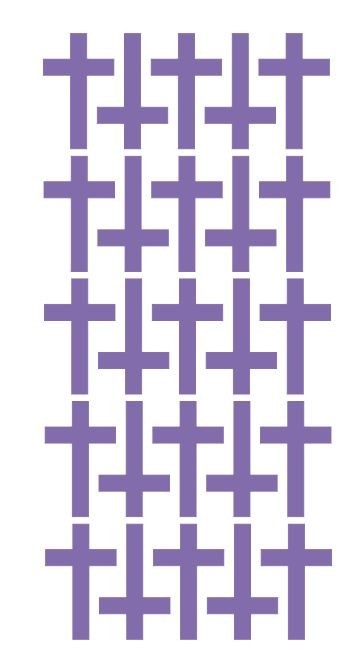 Cross Stickers Sticker Lavender 1.5 Inch DC30-043