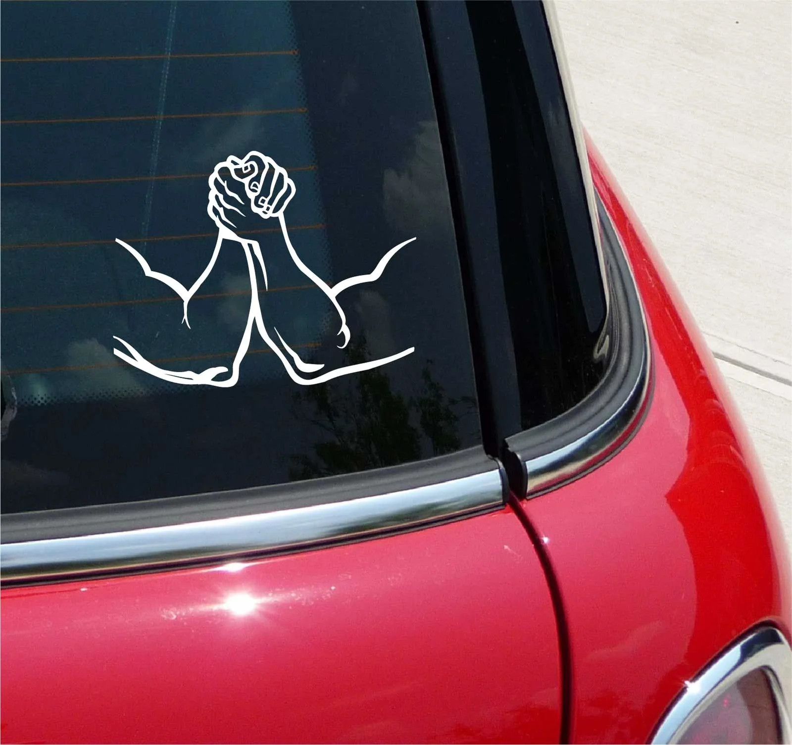 ARM WRESTLING WRESTLER GRAPHIC DECAL STICKER ART CAR WALL DECOR