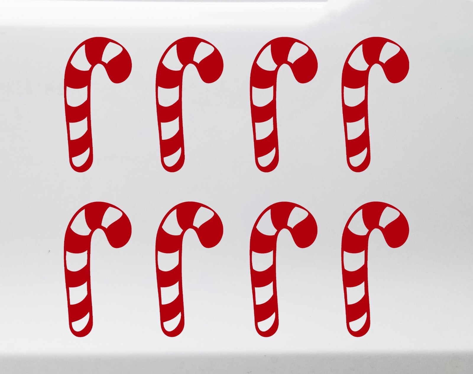 Set of 8 Candy Cane Vinyl Decals – Holidays Christmas Decor Tree Die Cut Sticker
