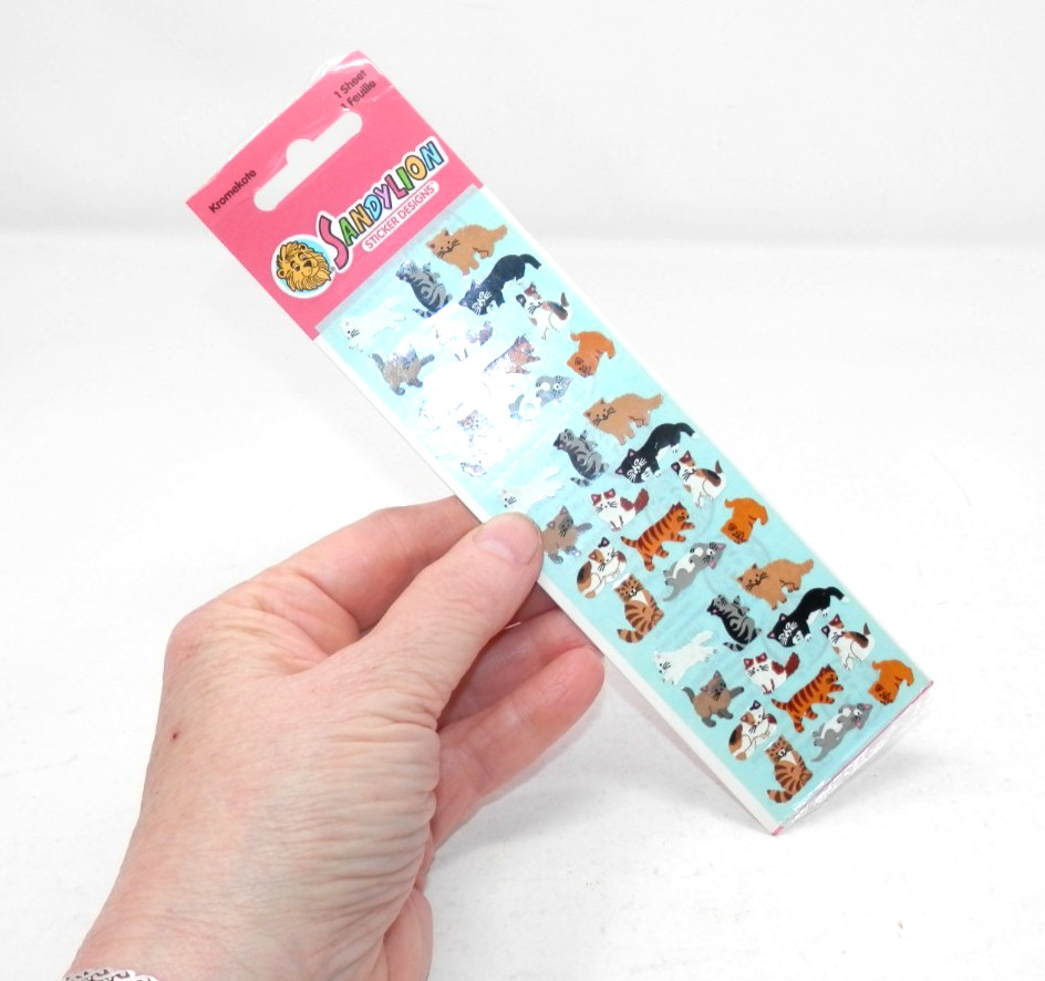Sandy Lion CAT Stickers • Decals Vintage Kitties Feline Variety Small SEALED