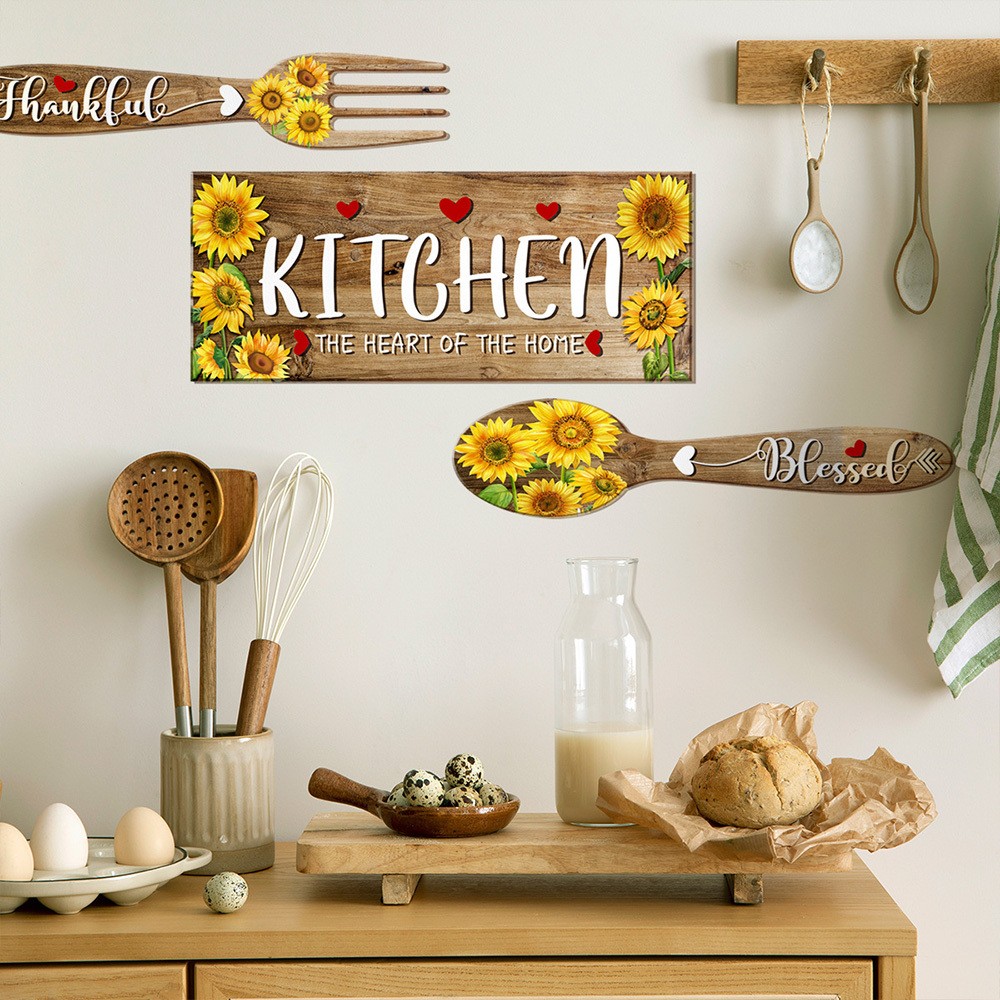Sunflower Kitchen Wall Stickers Self-Adhesive Wall Stickers for Bedroom Study