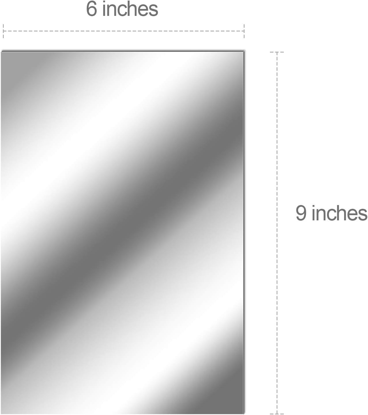 10 Pack Self-Adhesive Flexible Mirror Tiles – 6×9 Inches for Elegant Wall Decor