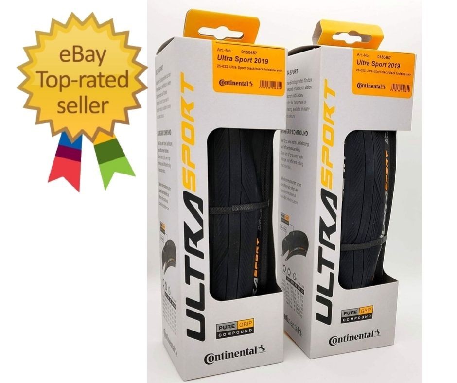 Ultra Sport III 700X25C Black/Black Folding Puregrip – Pair (2 Tires)