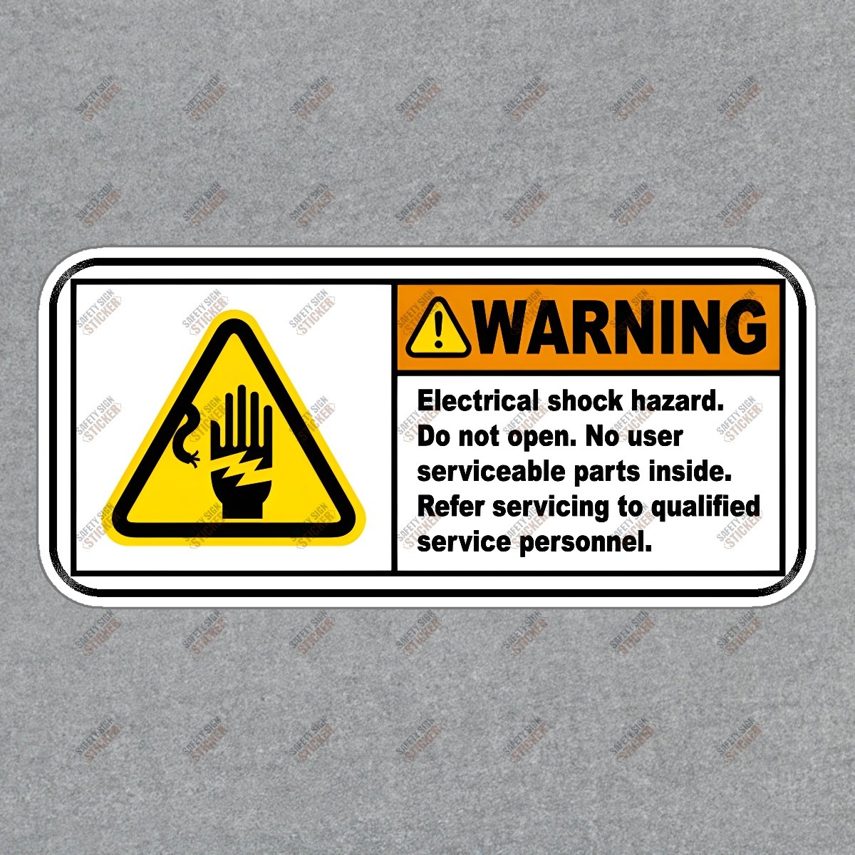 Electrical Shock Hazard Warning Sign Sticker OSHA Compliant Safety #998953
