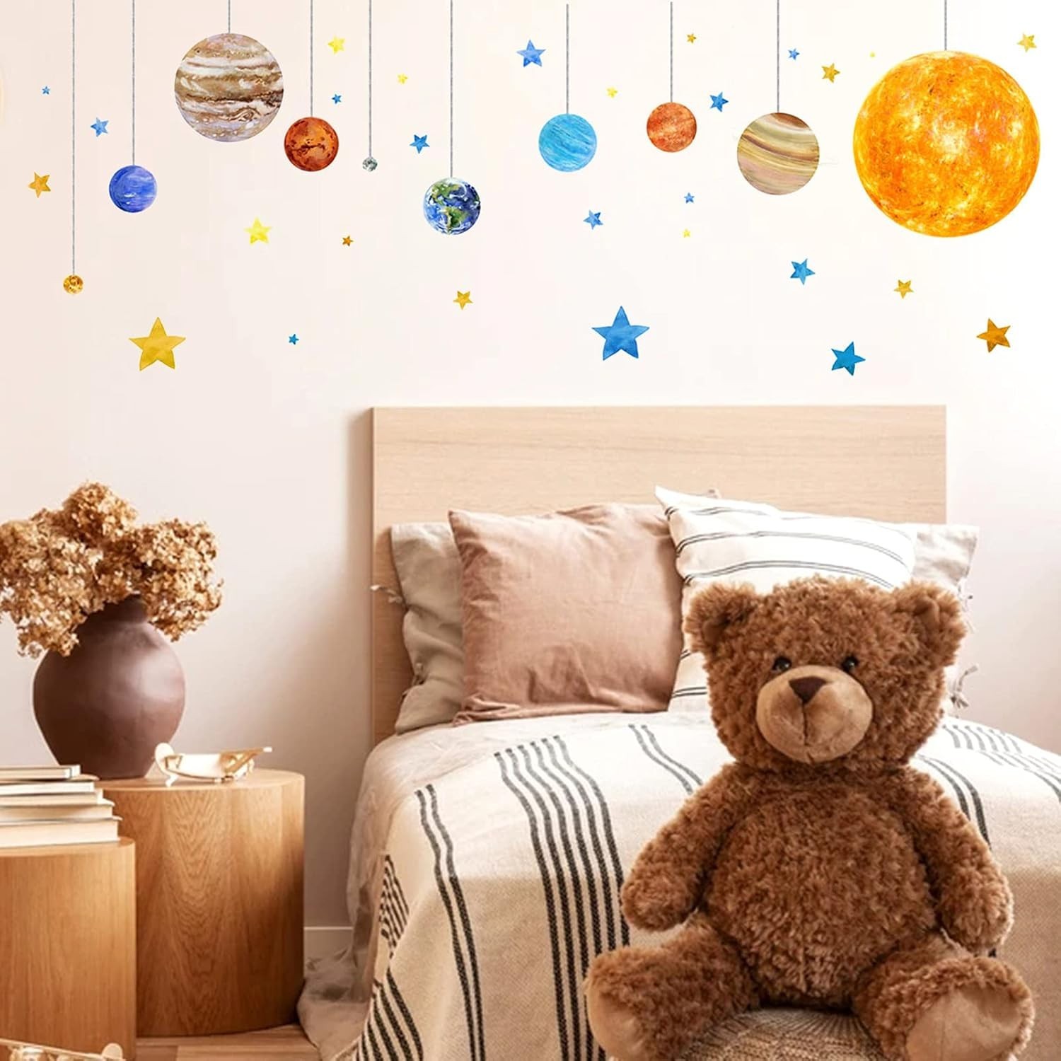 Space Wall Decals for Kids Planet Stars Solar System Kids Room Decor