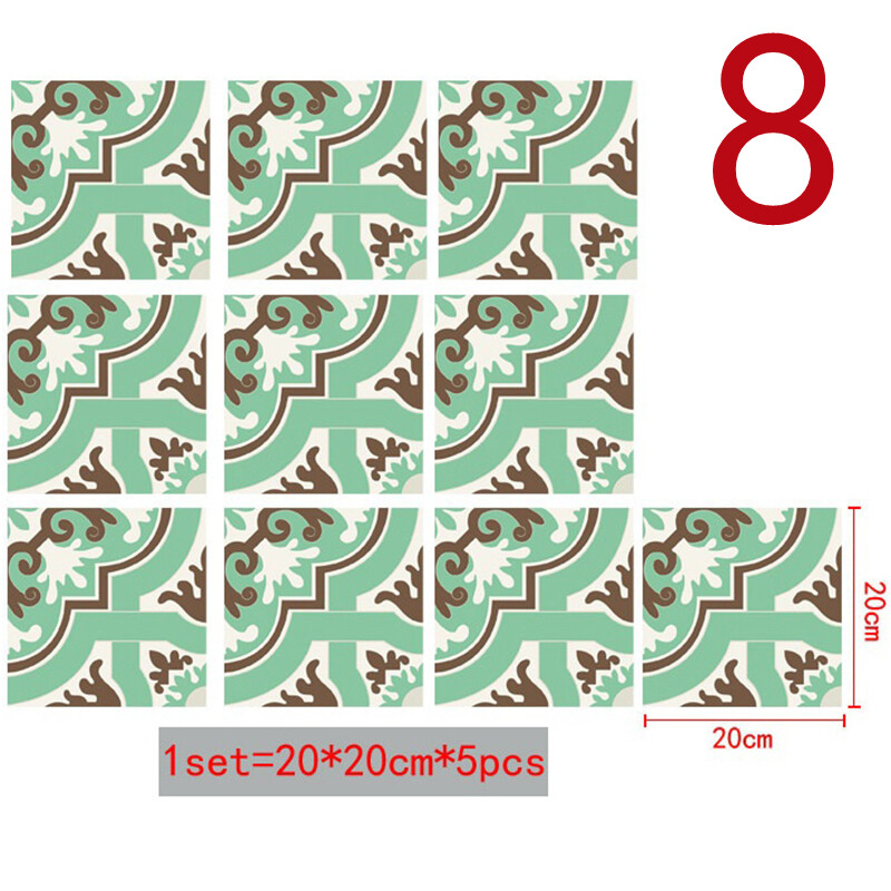 5pcs Vinyl Wall Scale Durable Decal Tiles Floor Stickers