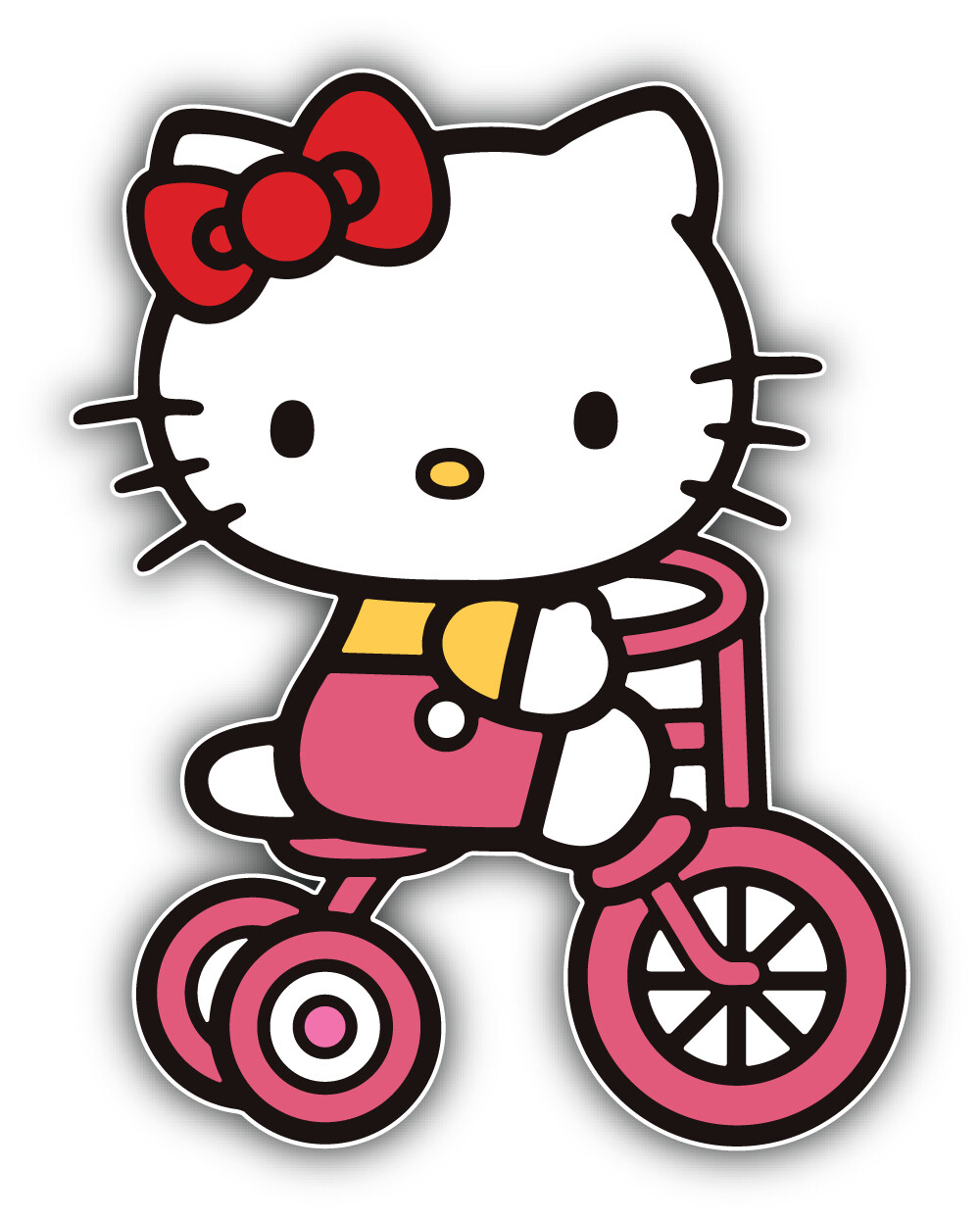 Hello Kitty Cartoon Bike Sticker Bumper Decal – "SIZES"