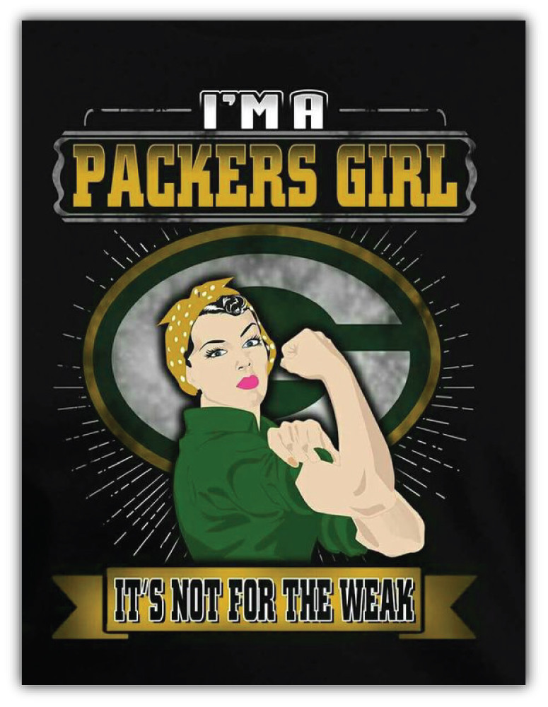 Green Bay Packers NFL Girl Car Bumper Sticker Decal – 3" or 5"