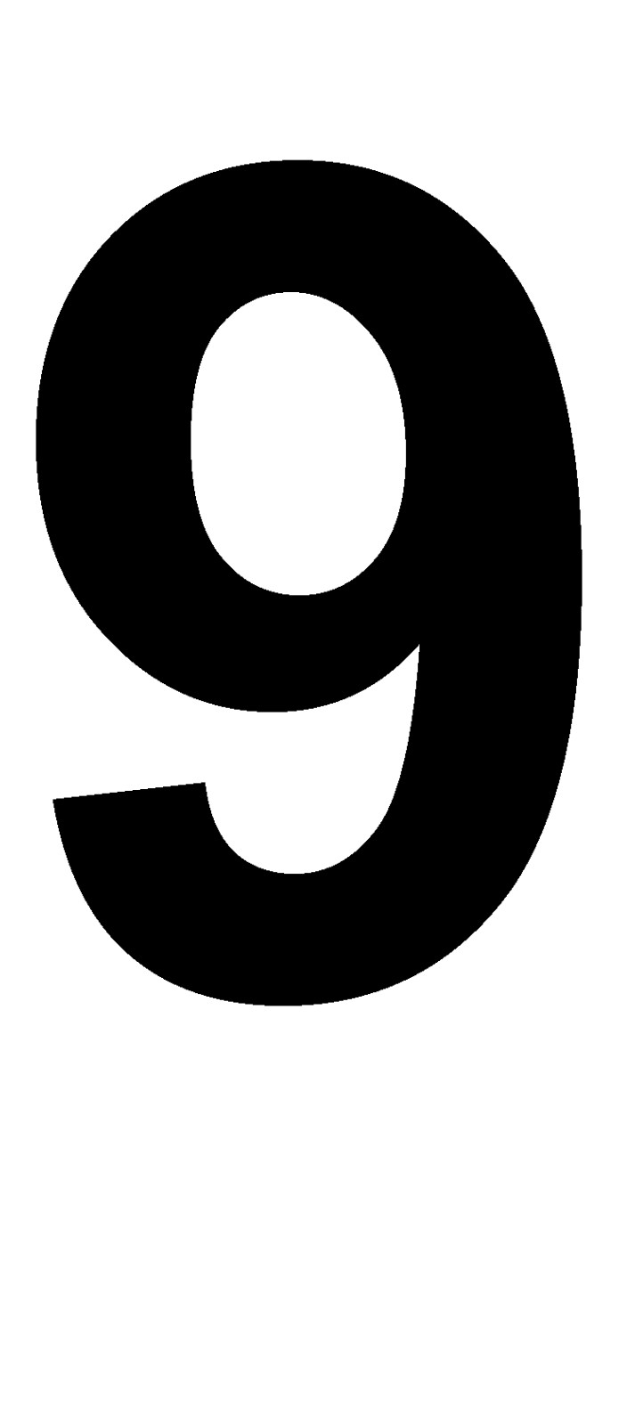 VINYL ORACAL 651 NUMBER "9" XL 5" MAILBOX HOUSE HOME, PEEL AND STICK 21 COLOR