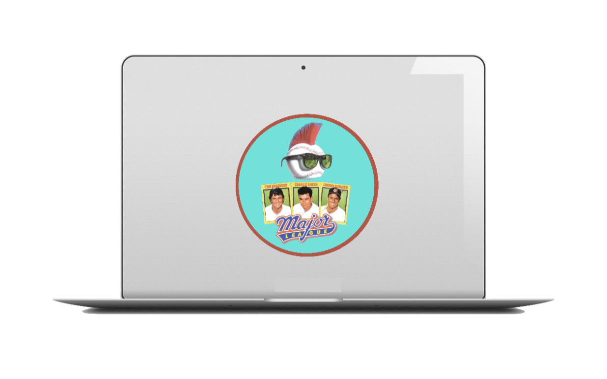 Movie – Major League (Cast) – 4" Handmade Vinyl Decal Car Laptop Cooler Truck
