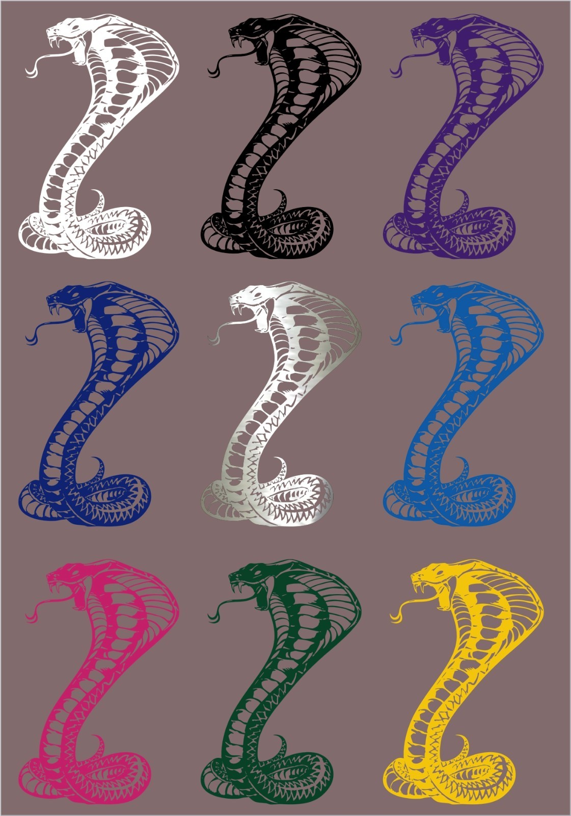Large Snake Naja Cobra Serpent Reptile Car Truck Boat Window Vinyl Decal Sticker