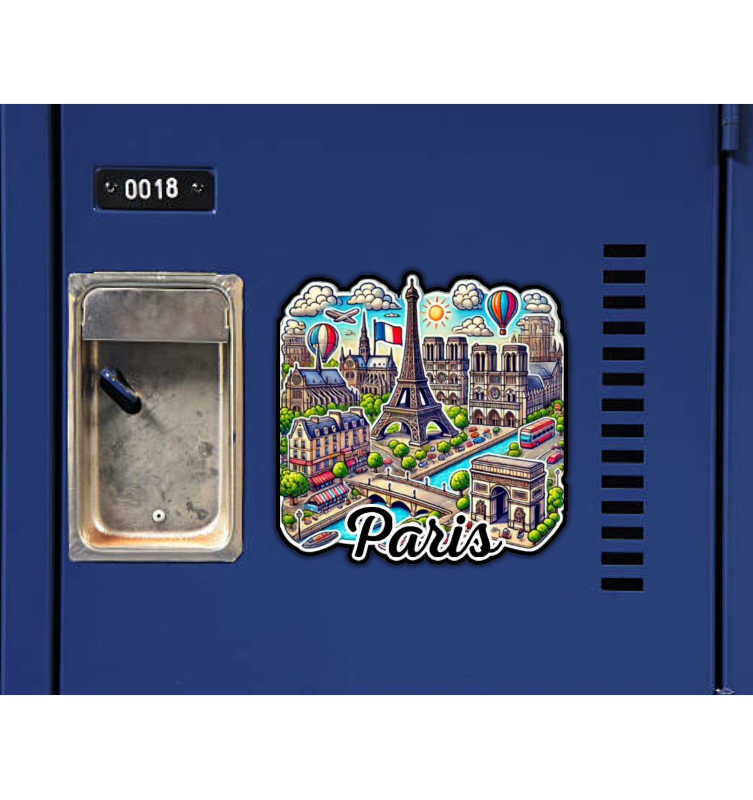 Paris France Fridge Magnet or Laptop Sticker