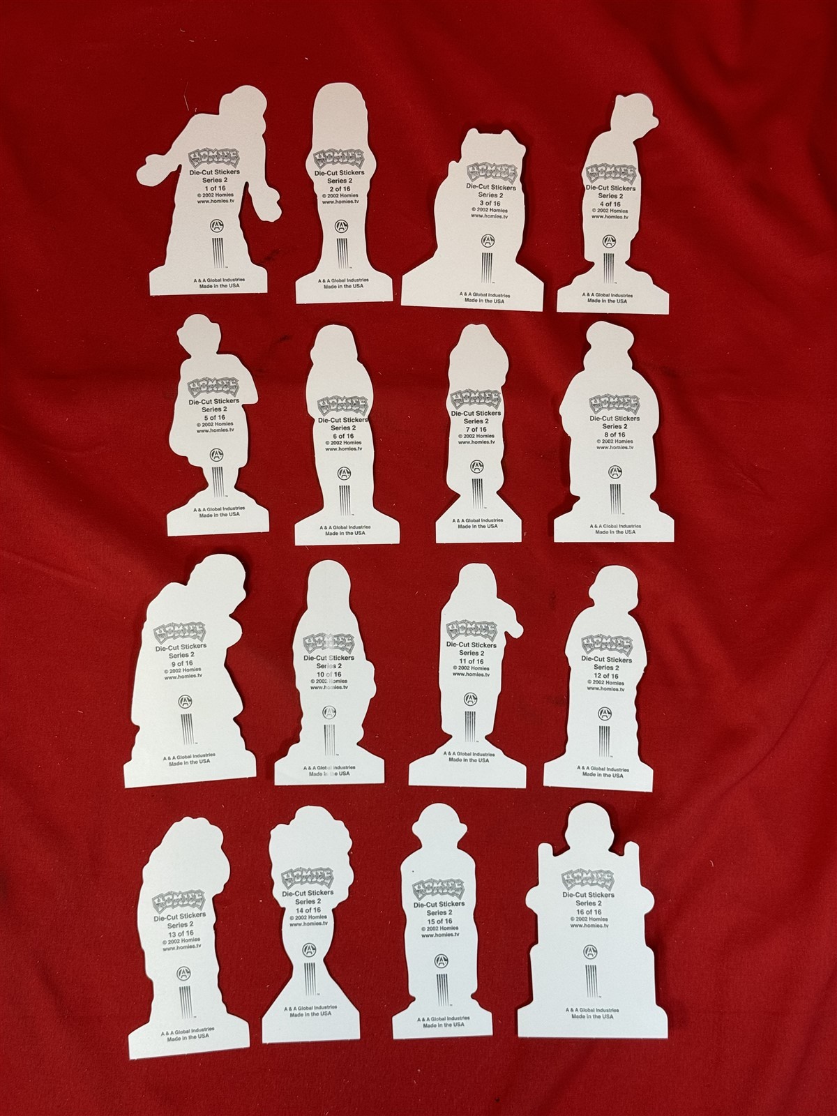 16 Vintage 2002 NOS Vending Stickers – HOMIES SERIES 2 Gonzalez Graphics