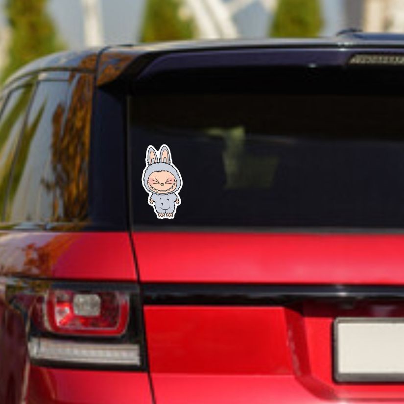 Labubu Set of 10 Stickers, Peel N' Stick, Different sizes