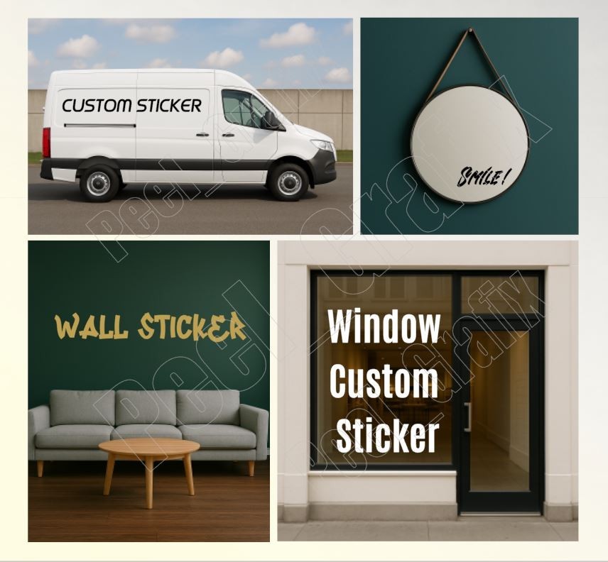 Personalised Name Vinyl Sticker Word Text Cut Fancy Font Sticker Sentence custom