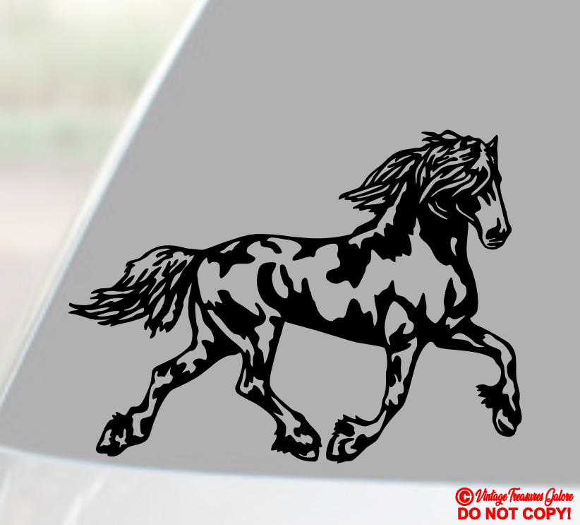 HORSE Vinyl Decal Sticker Car Truck Window Wall Bumper WILD STALLION MUSTANG JDM