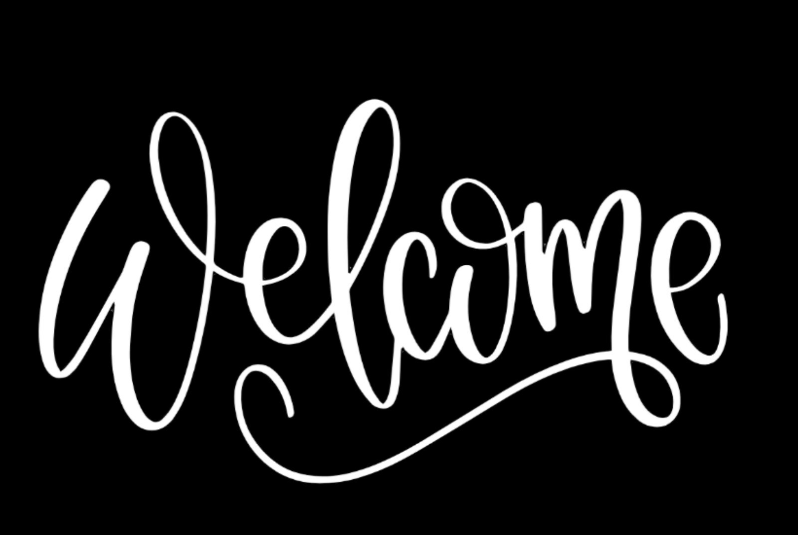 WELCOME Door window wall Sticker Decal Self Adhesive Vinyl 9"W × 5" T
