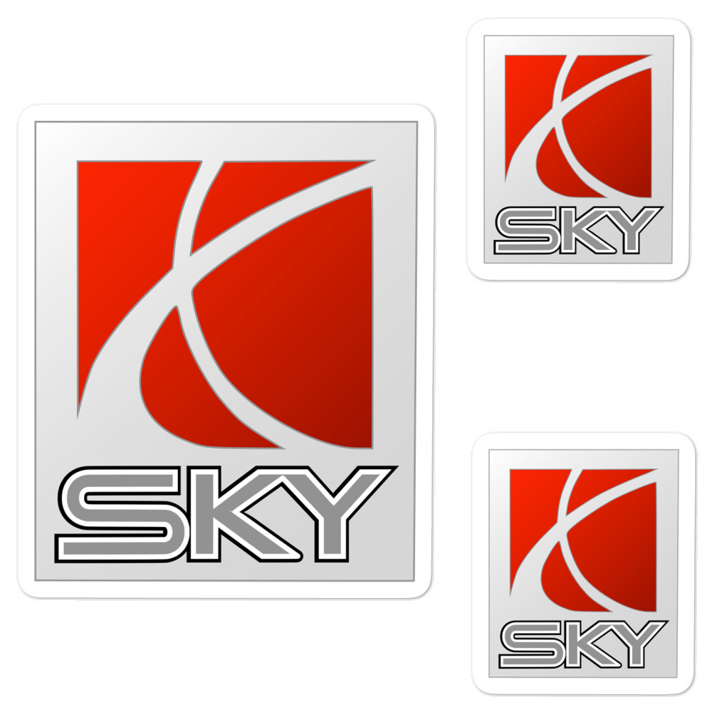 SKY Stickers (3) Saturn Emblem Logo Badge Script