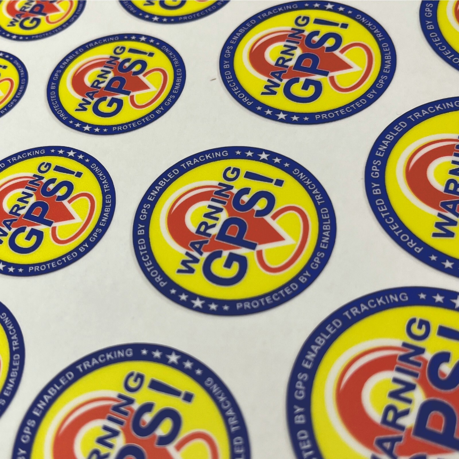 22 PACK GPS Tracking Warning Theft Deterrent Laminated Stickers High Quality