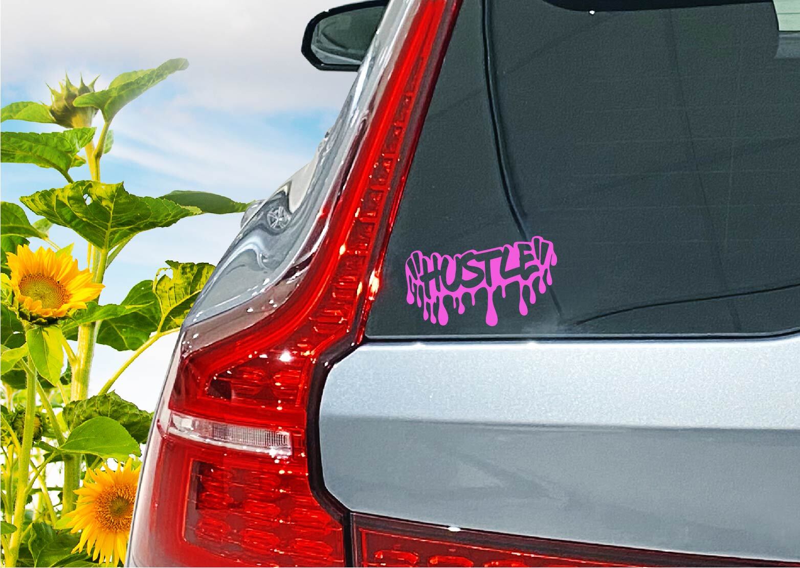 Hustle Drip Decal Graffiti Writing King Queen Sticker Car Urban Street Side Gig