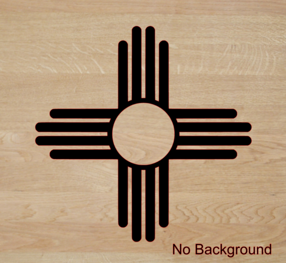 New Mexico Zia Symbol Decal PICK SIZE COLOR Vinyl Sticker Pueblo Sun State Flag