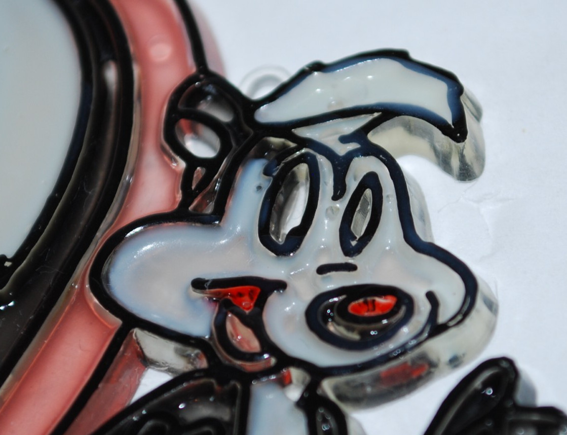 Suncatcher Pepe Le Pew Looney tunes Plastic Multicolor Approximately 3" X 3"
