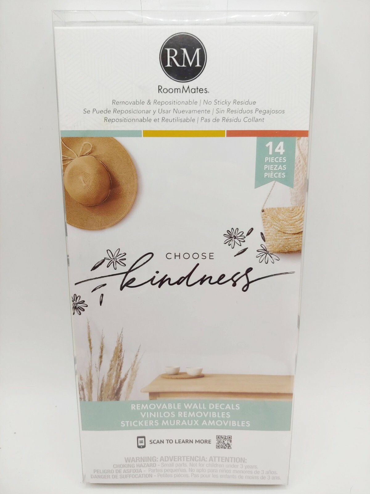 RoomMates RM 14-Piece Removable Peel Stick Wall Decal "Choose Kindness" A1