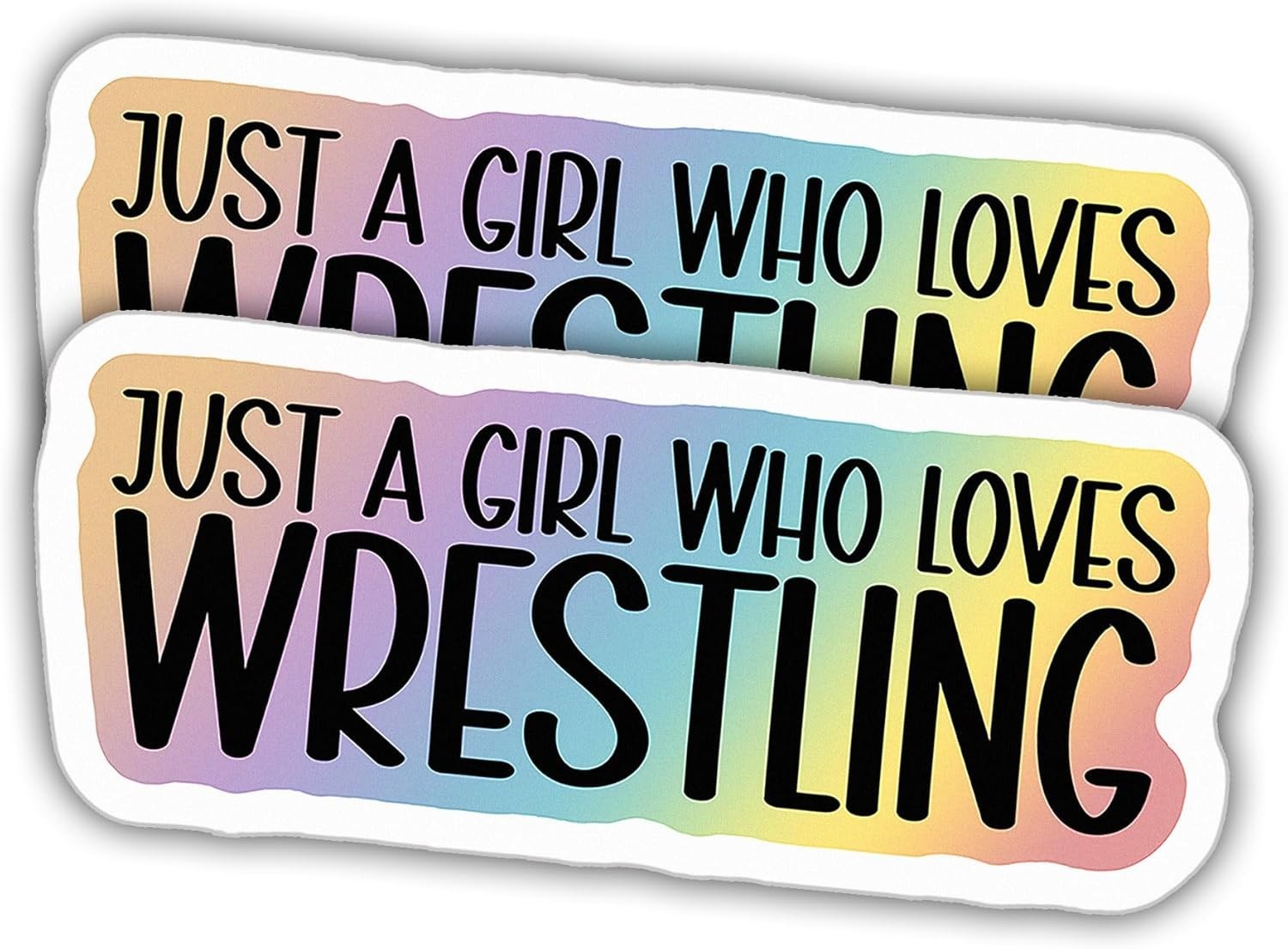 Just a Girl Who Loves Wrestling Sticker – Girl Wrestler Wrestling Power Decal 3"