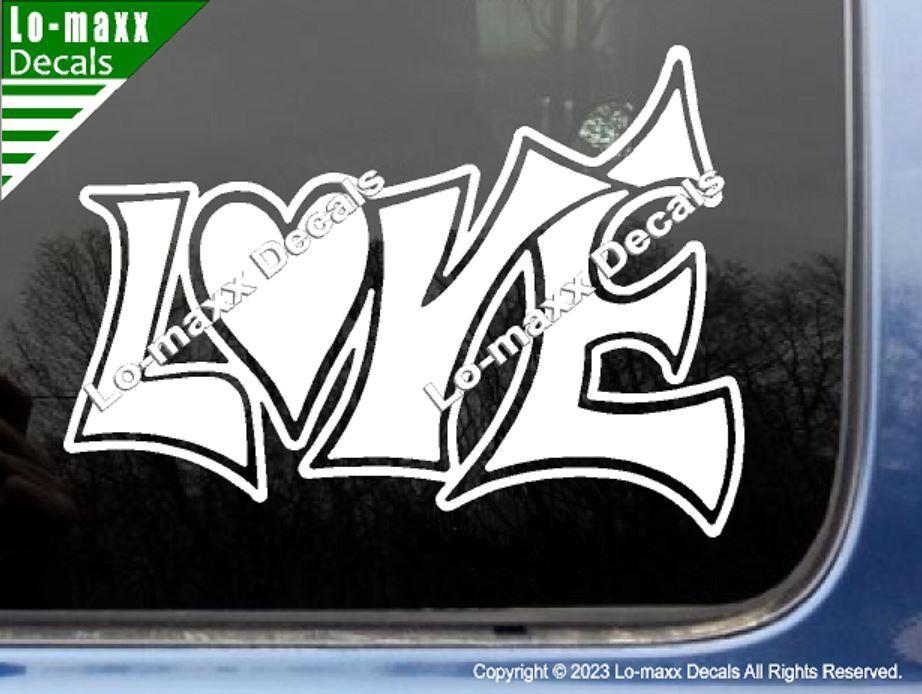 Love Heart Cute High Performance Unique Custom Graphic Design Cut Vinyl Decal