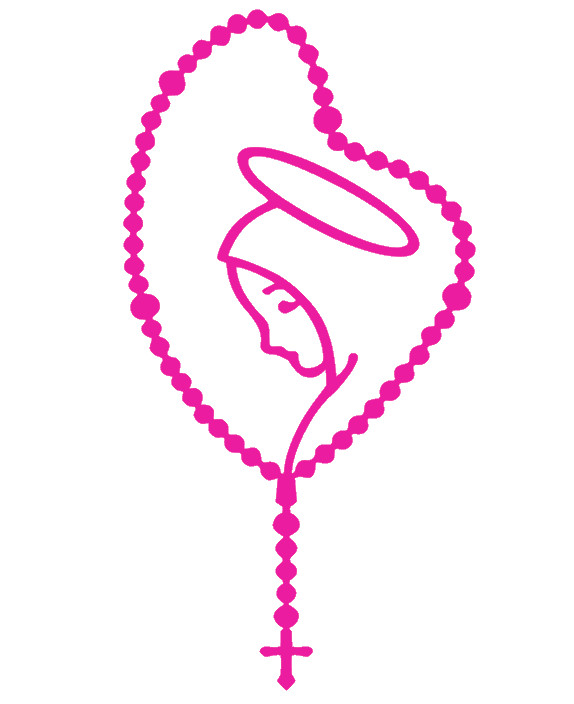 ROSARY WITH VIRGIN MARY BEADS, RELIGION Decal Sticker for Cars, Laptops, Tablets
