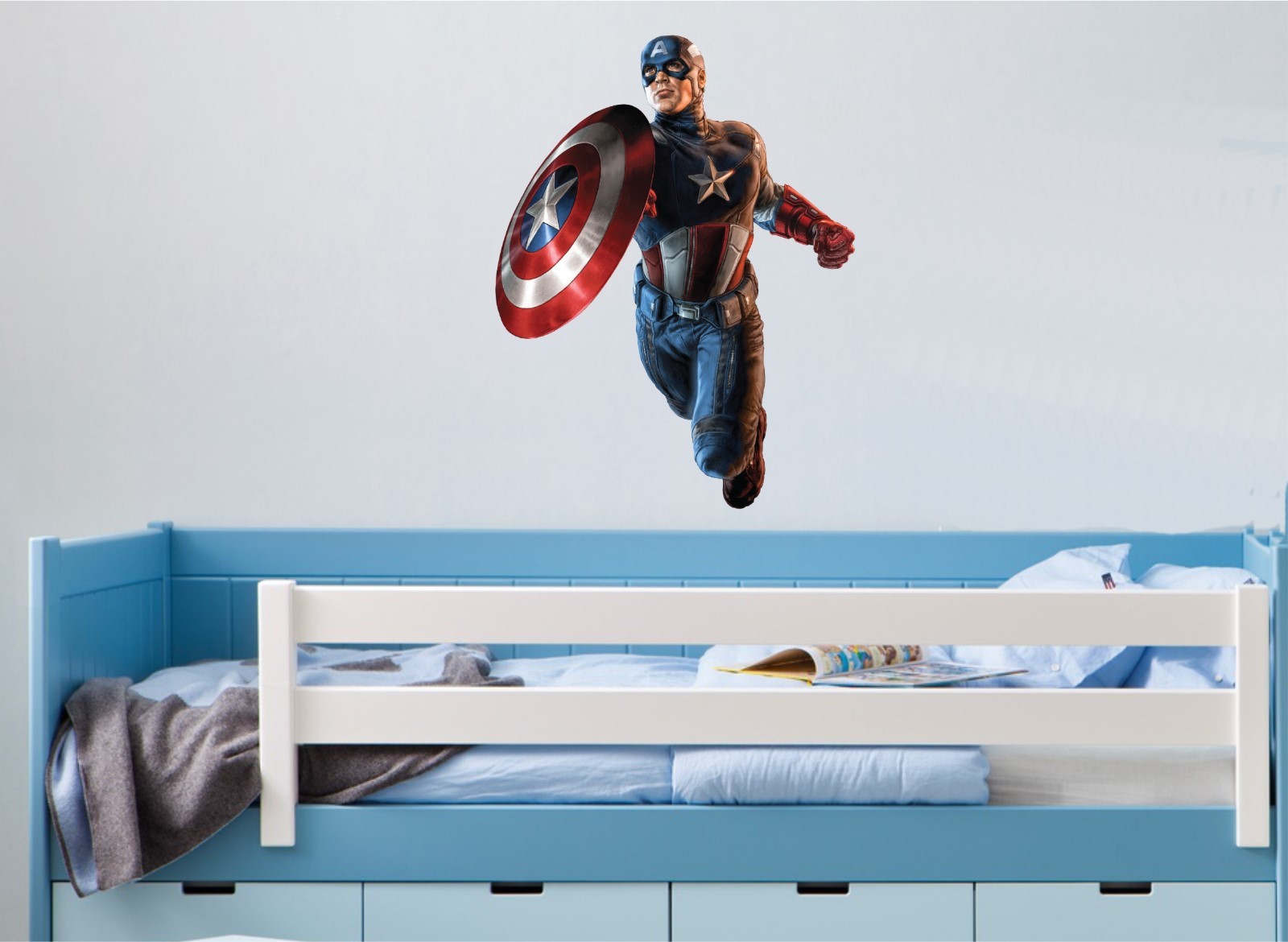 CAPTAIN AMERICA WALL ART STICKER – 5 x great sizes – Great decal for any room