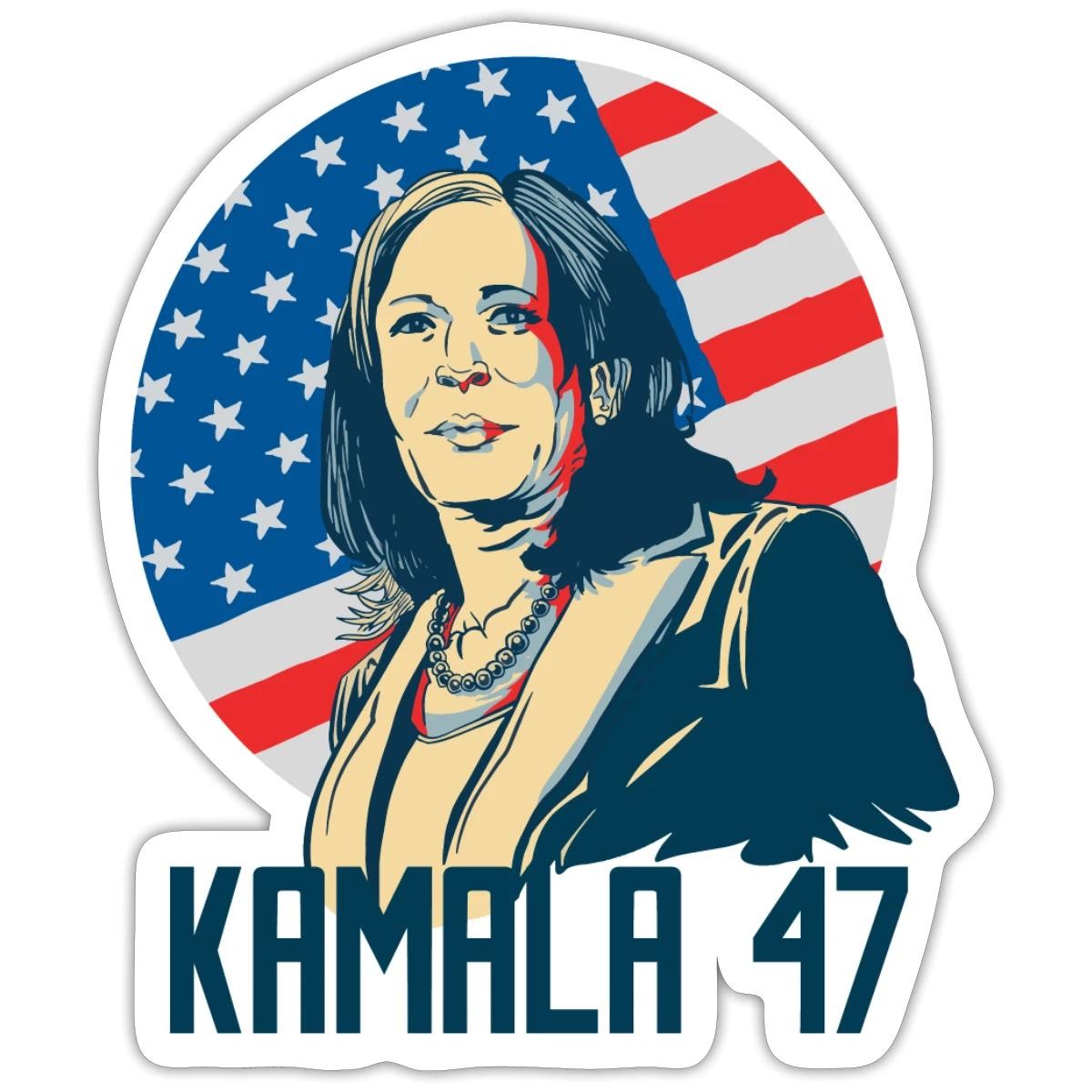 Kamala Harris For President | 47th President Campaign Sticker, max. 4 x 4"