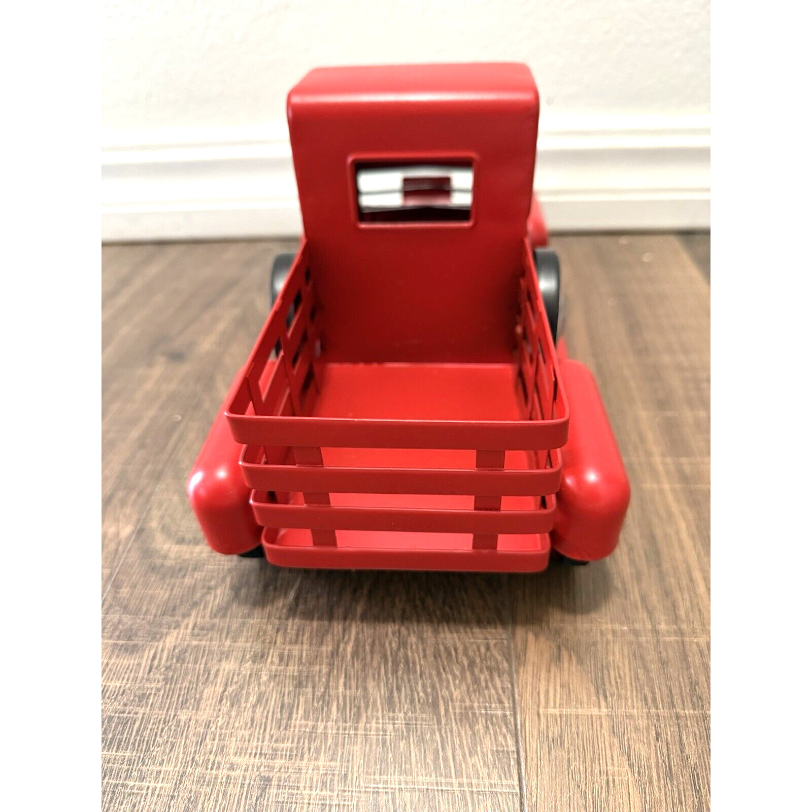 Red Metal Tree Farm Truck Home For The Holidays Seasons Greetings Decor
