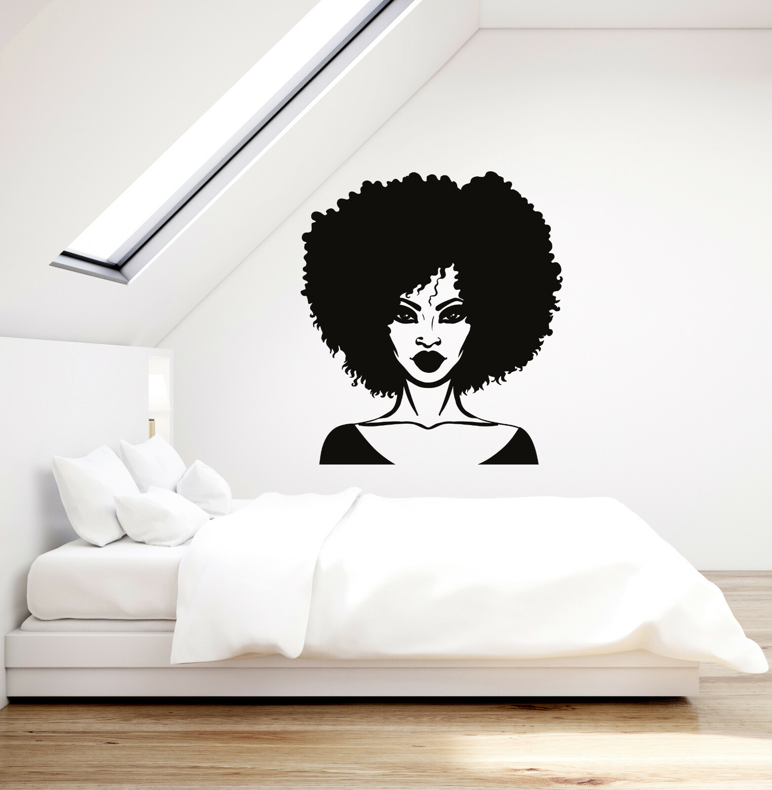 Beautiful Black Lady Vinyl Wall Decal Woman Beauty Salon Decor Stickers (ig5293)