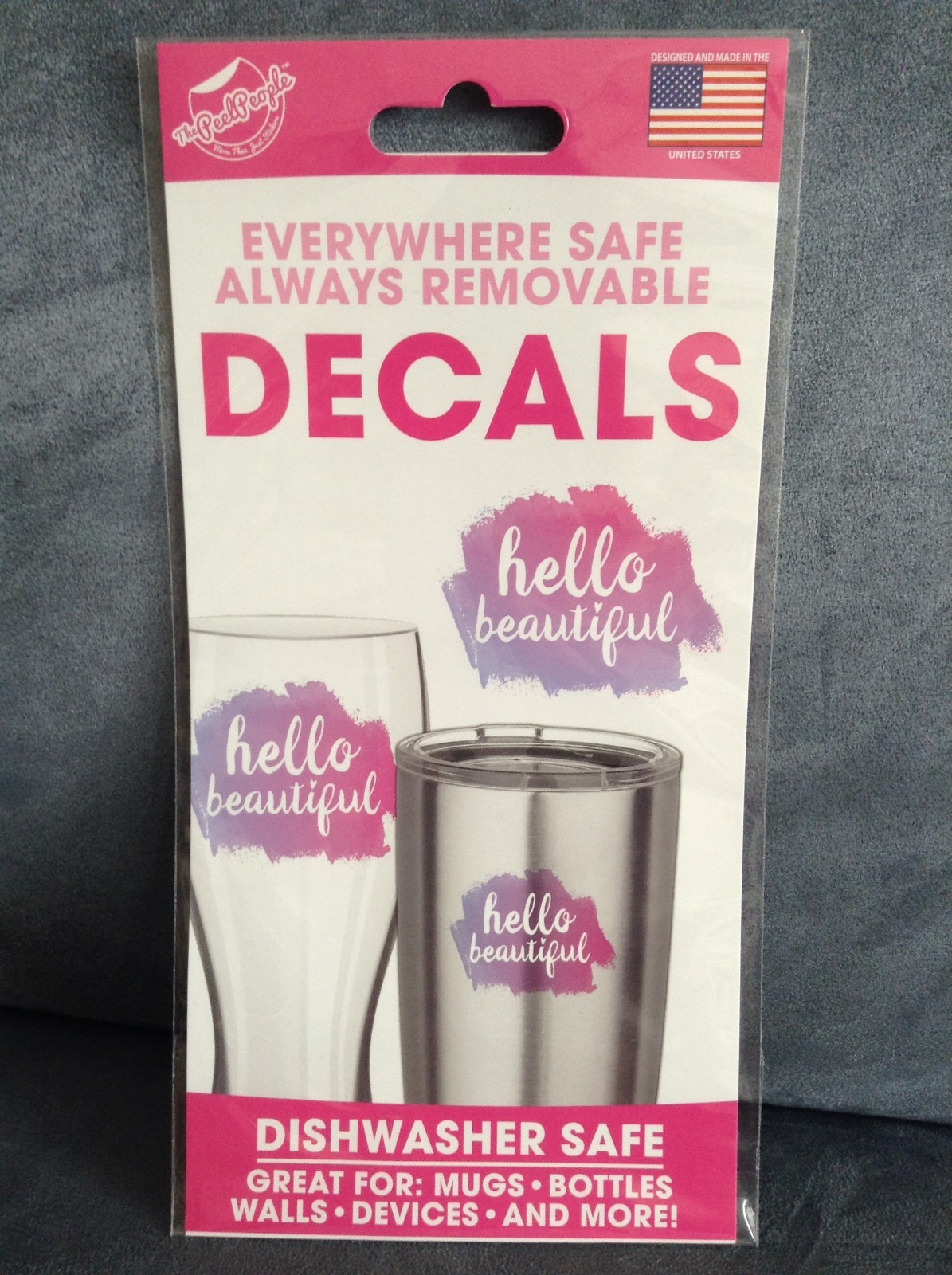 THE PEEL PEOPLE REMOVABLE DECALS READ HELLO BEAUTIFUL