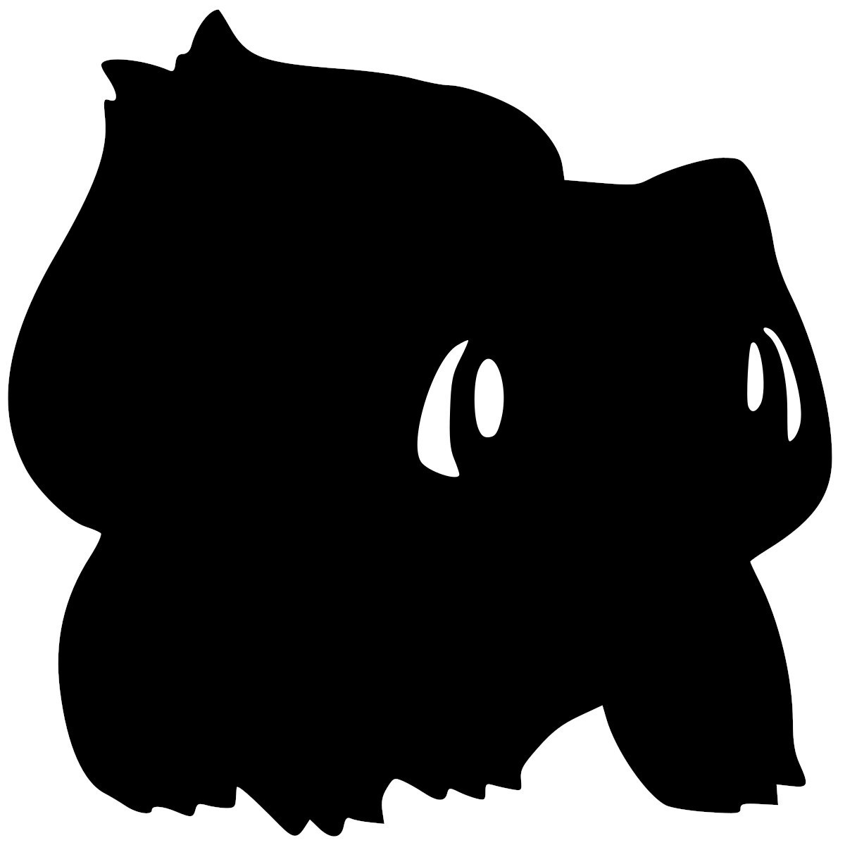 Bulbasaur Silhouette Sticker Decal – Perfect for Pokemon Fans! – 6616S