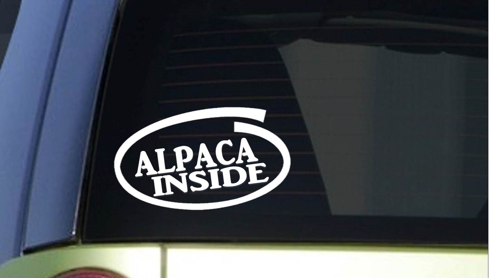 Alpaca Inside *I280* 8" wide Sticker decal kria llama wool raising