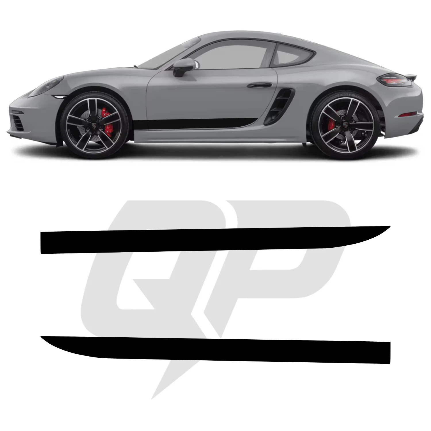 Compatible With Porsche 718 Cayman Hockey Style Side Stripe Decals – Racing Rock