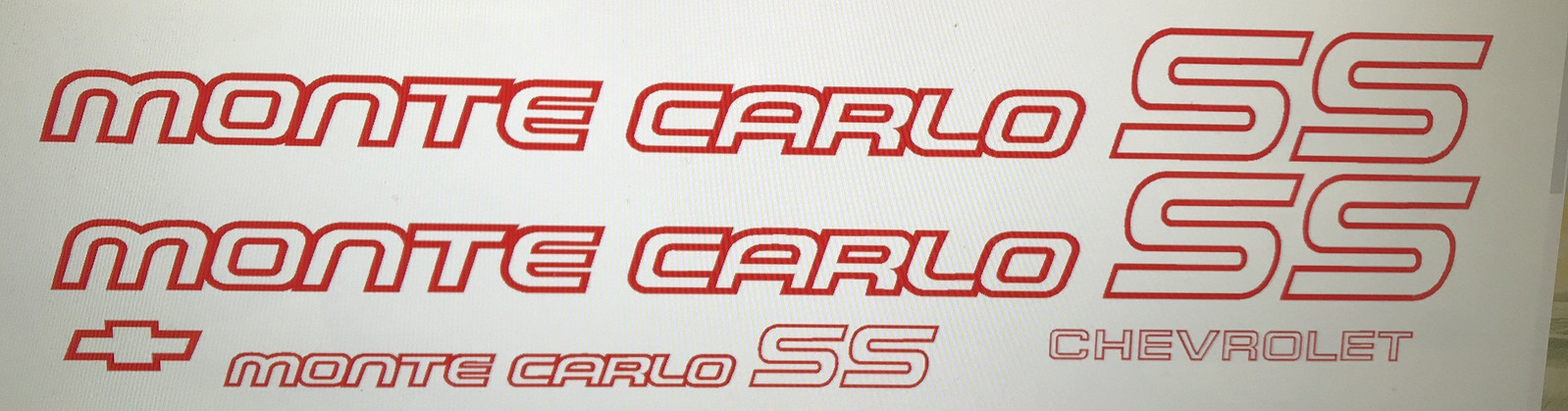 Chevrolet Monte Carlo SS Vinyl Decals